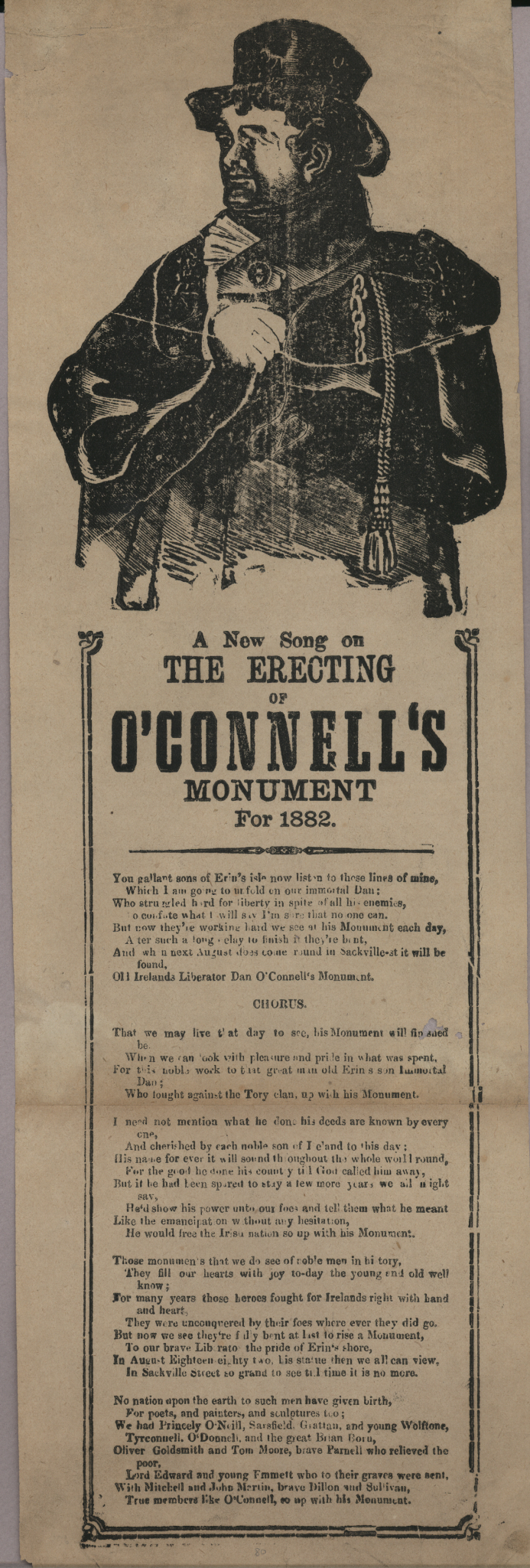 &quot;A New Song on the Erecting of O&#39;Connell&#39;s Monument For 1882&quot;