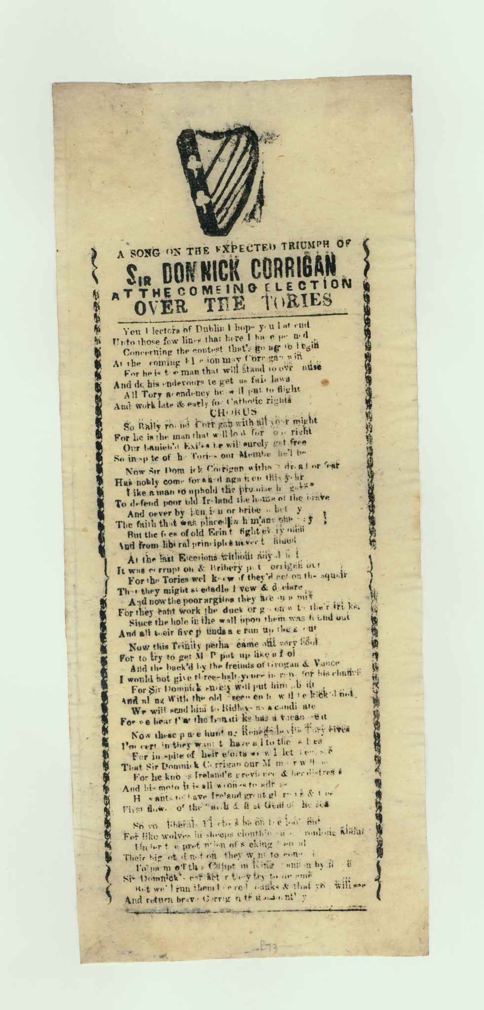 &quot;A Song on the Expected Triumph of Sir Domnick Corrigan at the Coming Election Over the Tories&quot;