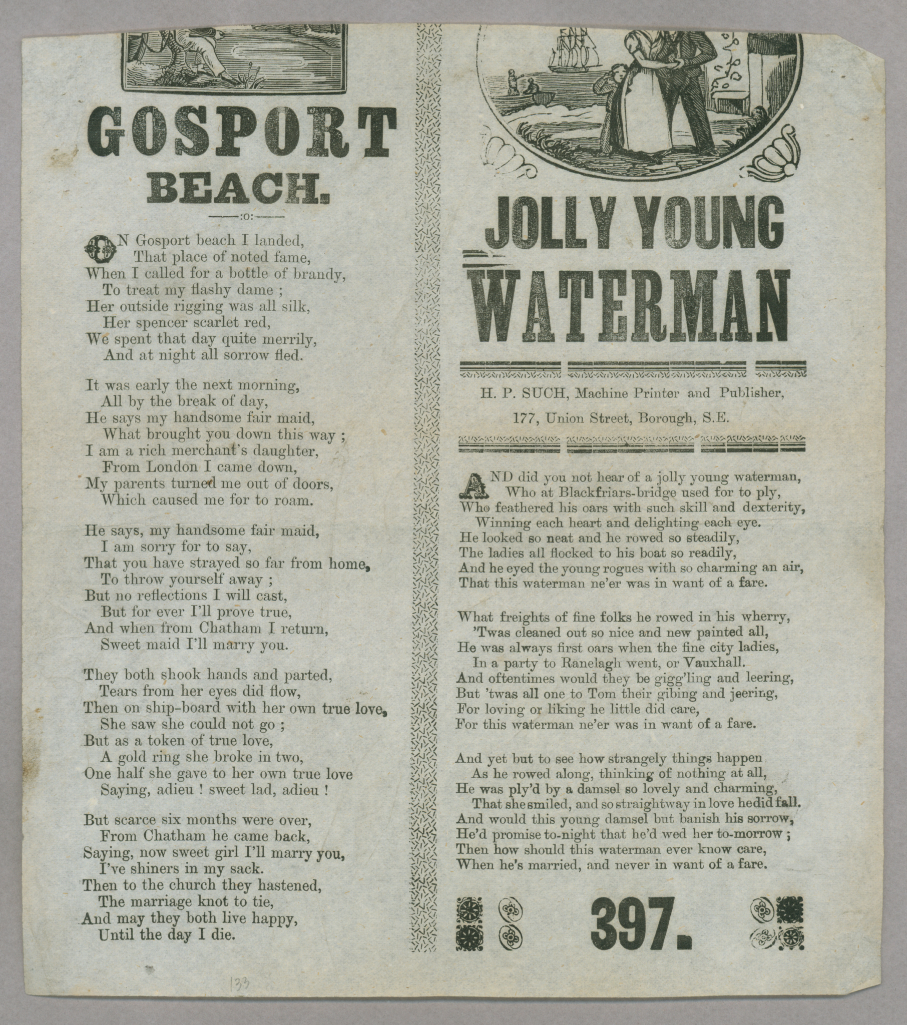 &quot;Gosport Beach,&quot; and &quot;Jolly Young Waterman&quot;