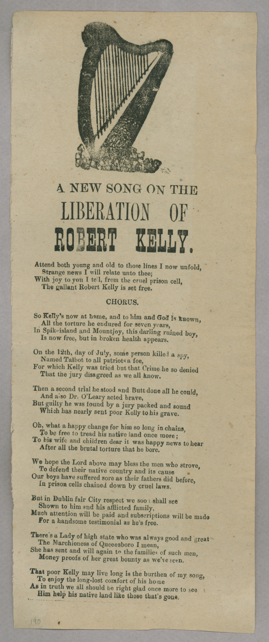 &quot;A New Song on the Liberation of Robert Kelly&quot;