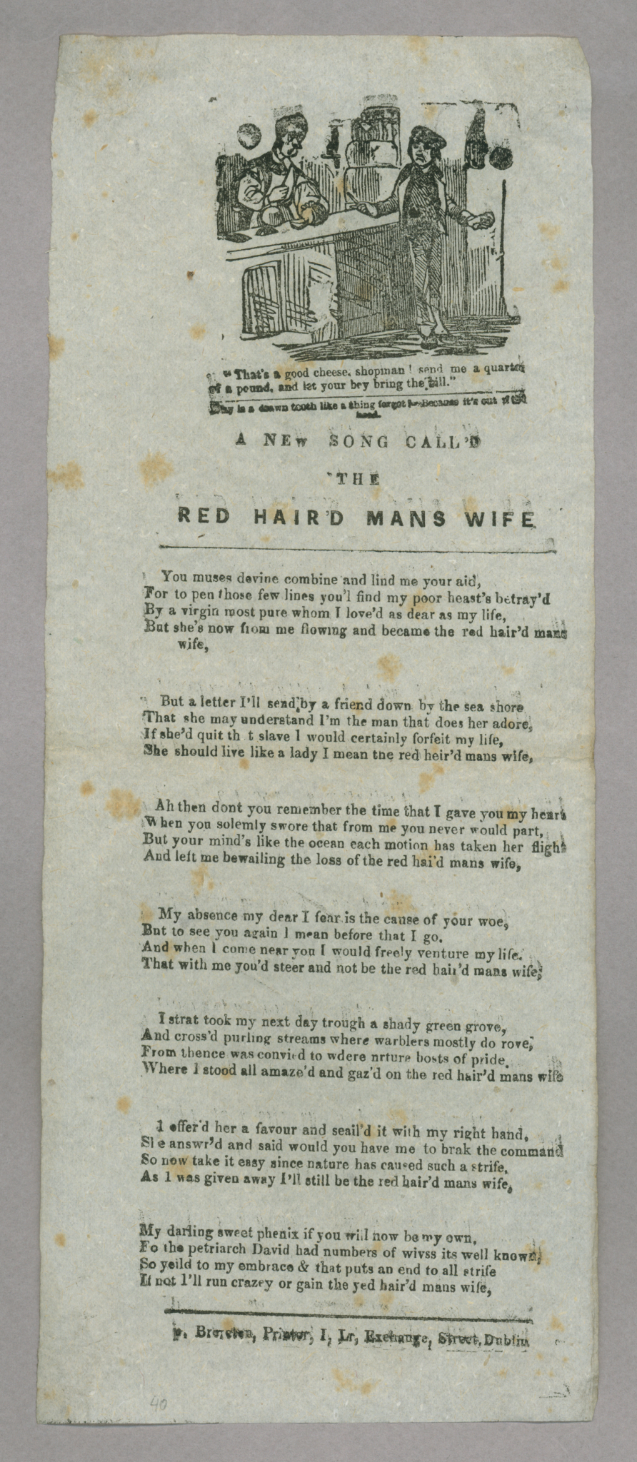 &quot;A New Song Called the Red Haired Man&#39;s Wife&quot;