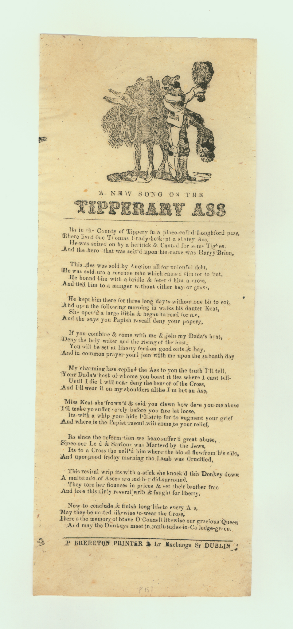 &quot;A New Song on the Tipperary Ass&quot; (Copy 1)