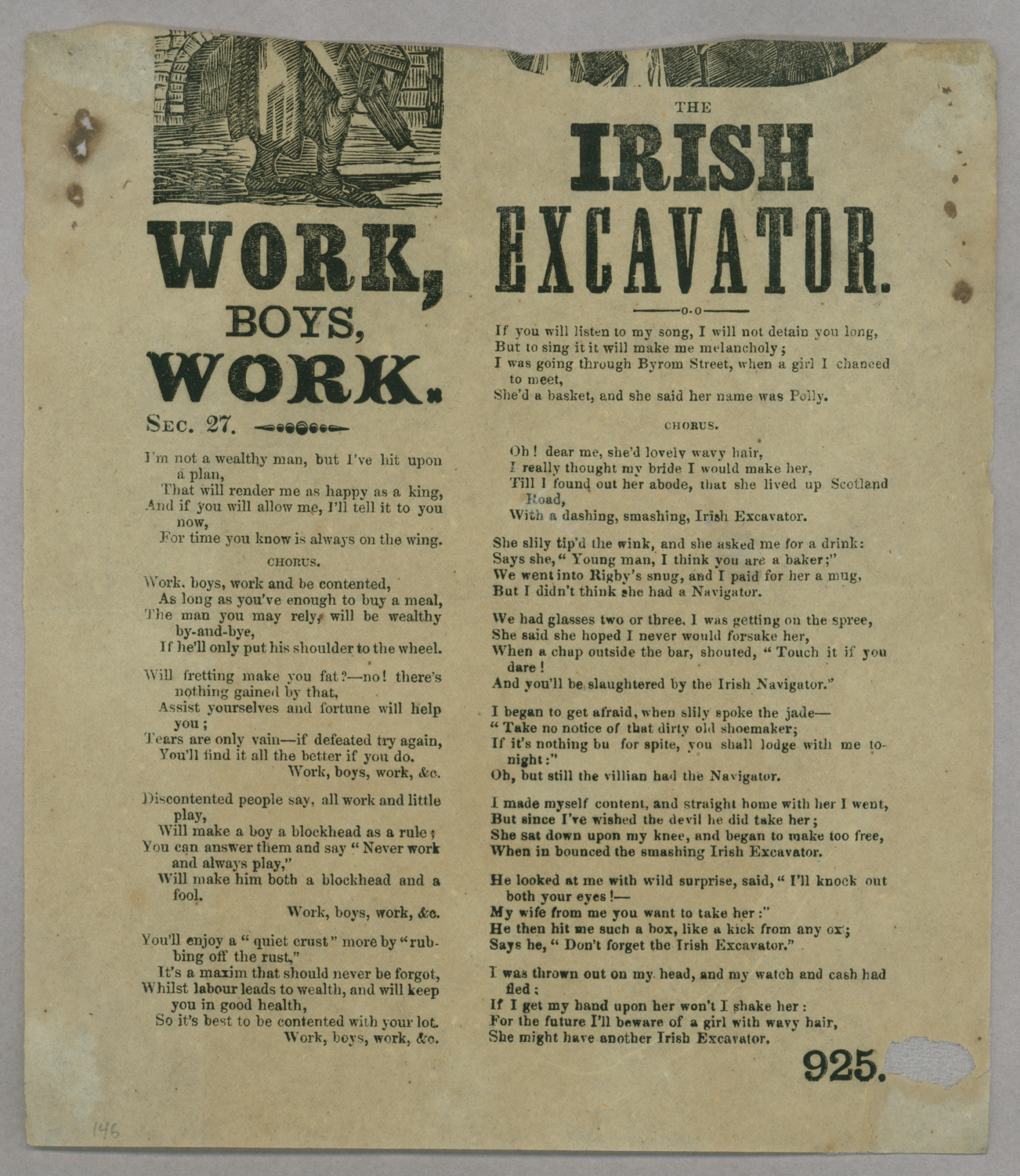 &quot;Work, Boys, Work,&quot; and &quot;The Irish Excavator&quot;