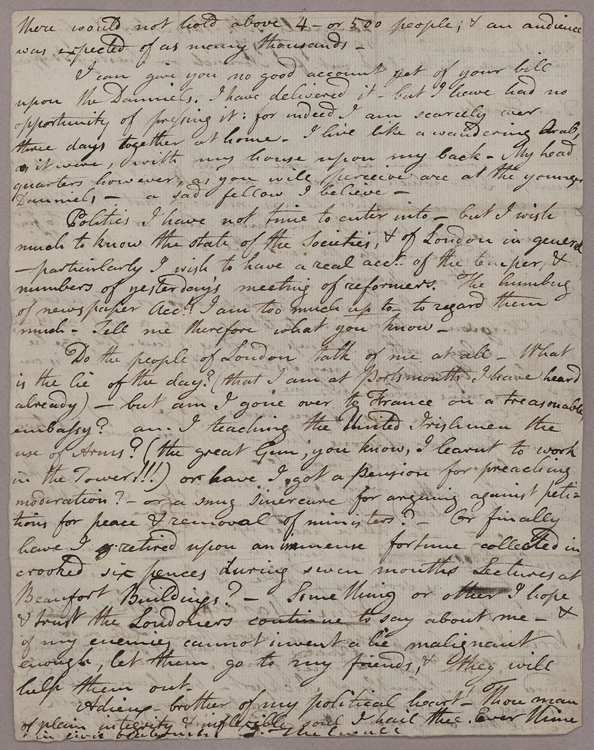 Letter. John Thelwall, Derby, to Thomas Hardy, n.p., Page 2