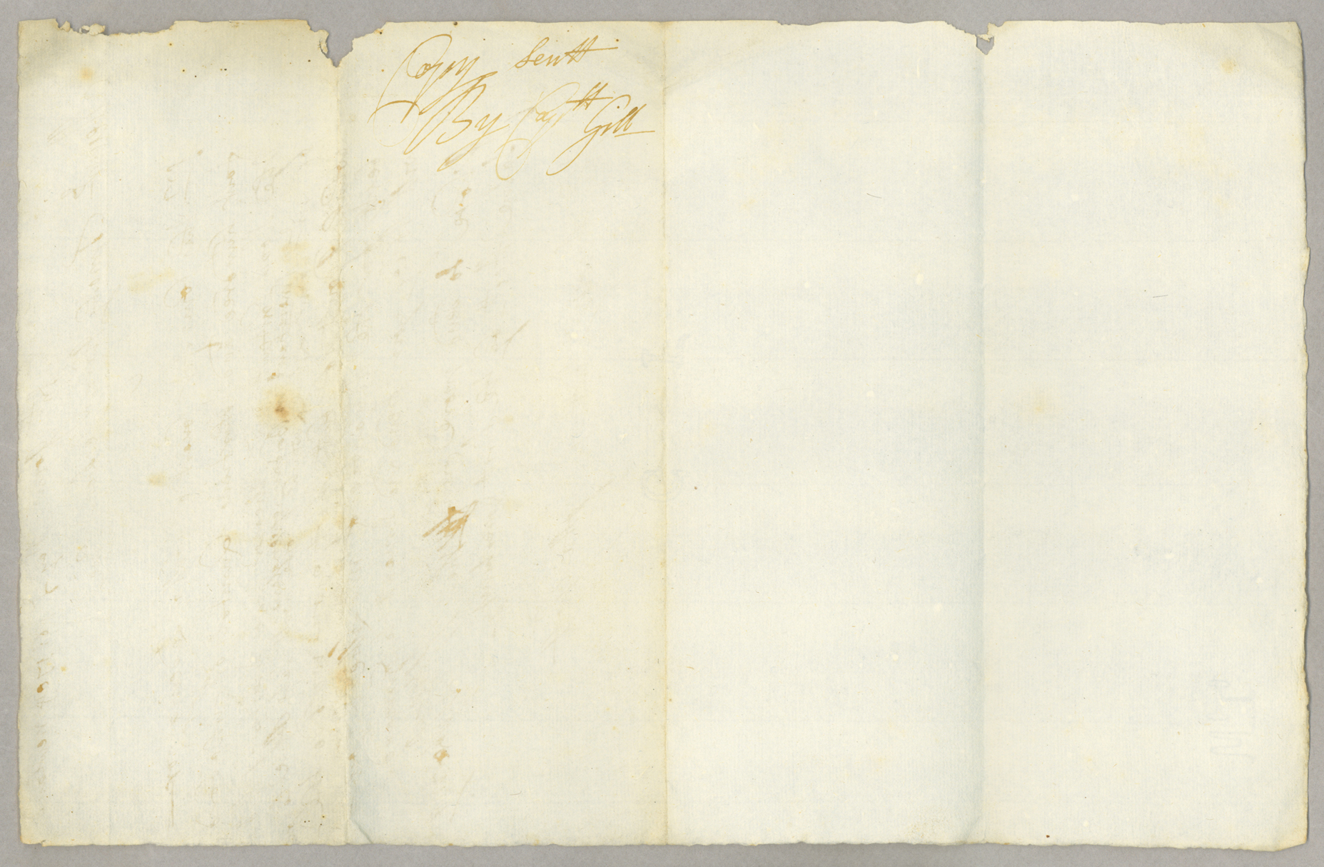 Letter, W[illia]m Pickering, St. John&#39;s, Newfoundland, to &amp;quot;Meseurs Timothy Harris Jackson &amp; Pine, Integral leaf