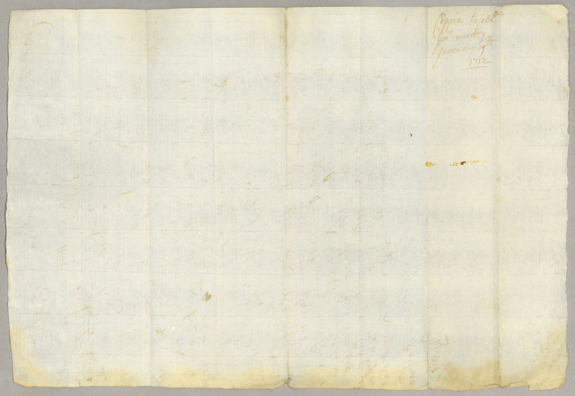 Letter, W[illia]m Pickering, Salem, to John Moody, Integral leaf