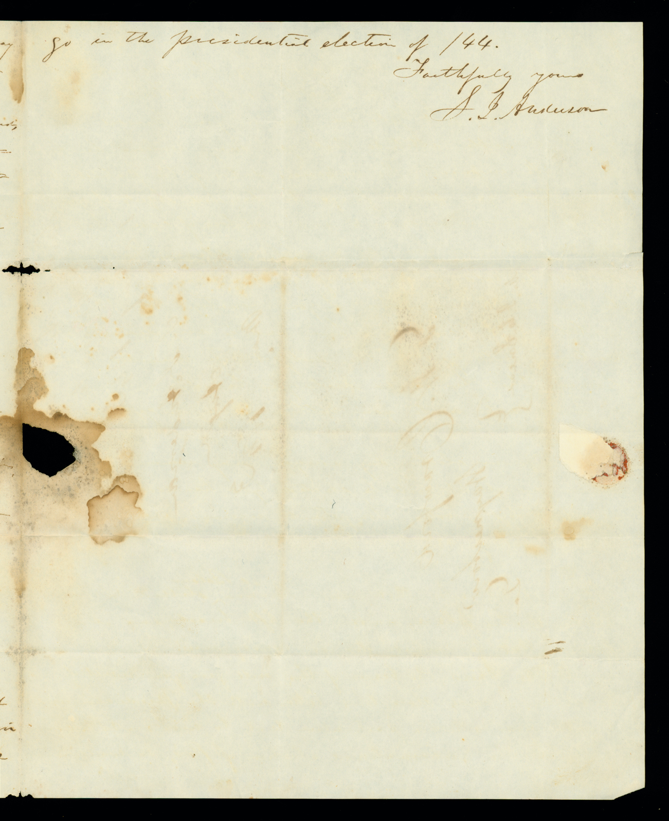 Letter, S[amuel] J. Anderson, Augusta, Georgia, to G[eorge] W. Crawford, Waynesboro, Georgia, Page 3