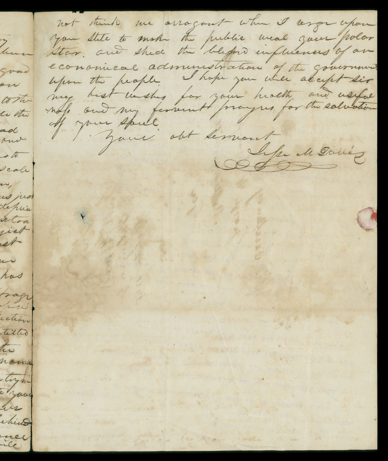 Letter, I. M. Davis, Palmyra, Georgia, to his excellency George W. Crawford, Milledgeville, Georgia, Page 3