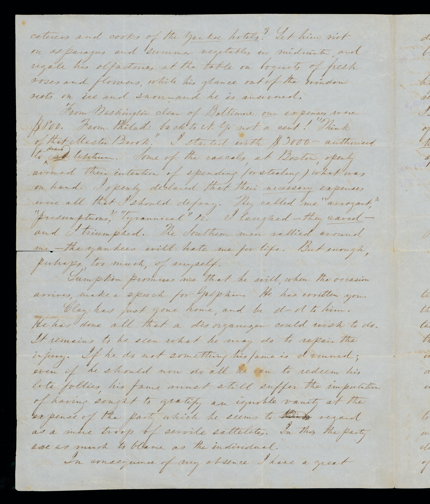 Letter, S[amuel] J. Anderson, Washington DC, to Hon. G[eorge] W. Crawford, Belair, Georgia, Page 2