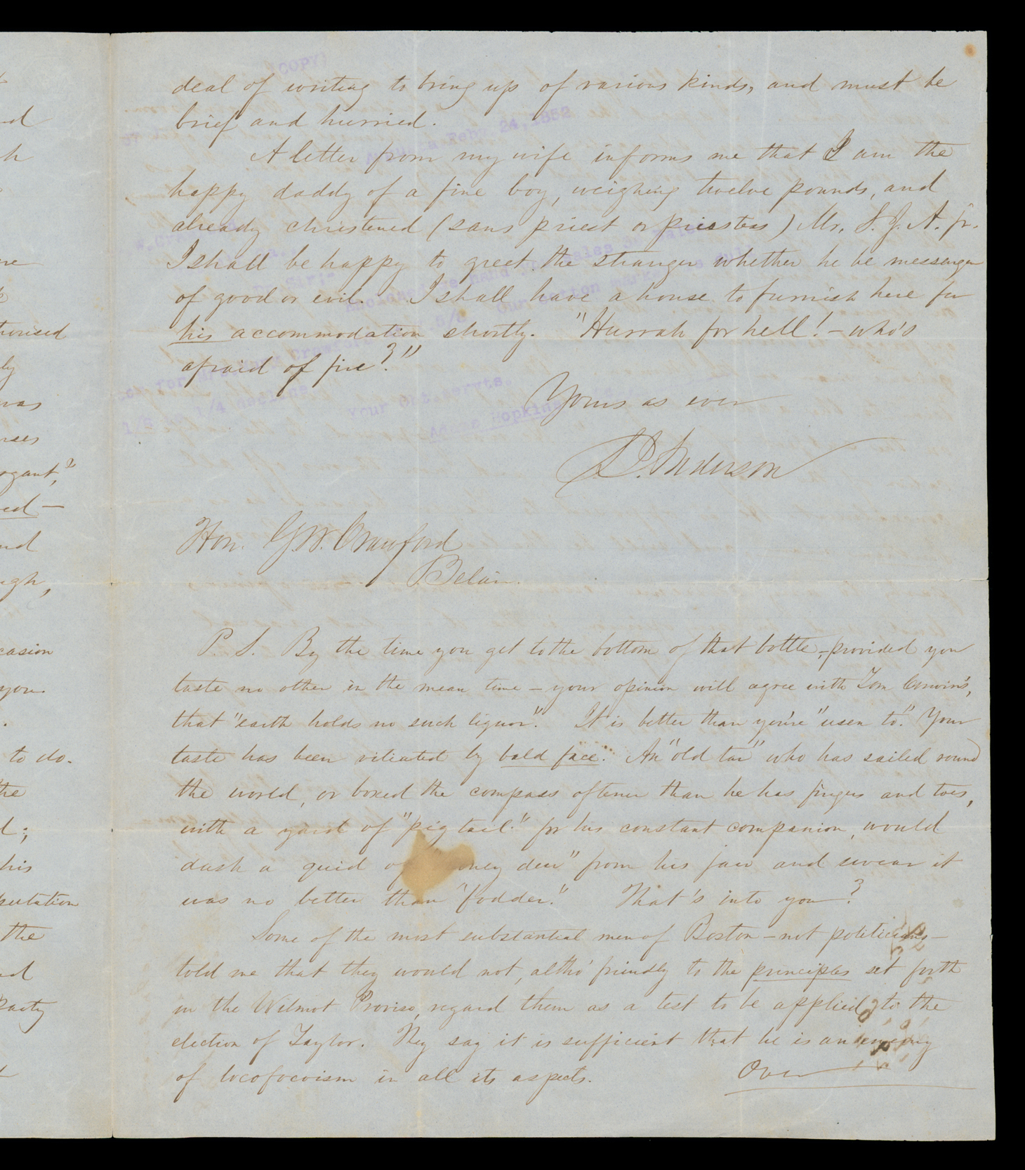 Letter, S[amuel] J. Anderson, Washington DC, to Hon. G[eorge] W. Crawford, Belair, Georgia, Page 3