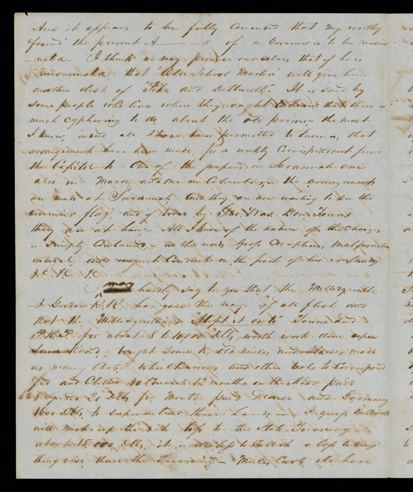 Letter, A. W. Redding, Ellerslie P. O., Harris Co. Georgia, to Hon. Geo[rge] W. Crawford, n. p., Page 2