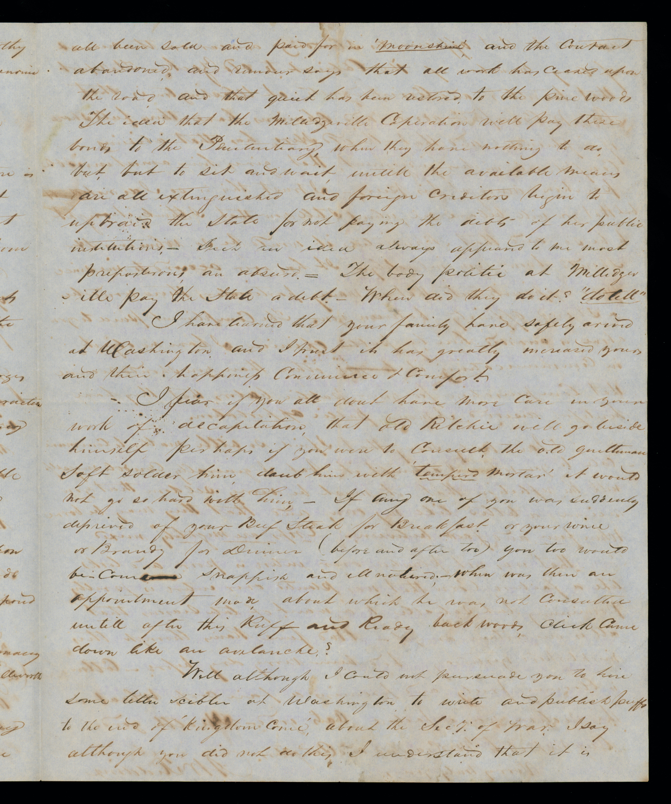Letter, A. W. Redding, Ellerslie P. O., Harris Co. Georgia, to Hon. Geo[rge] W. Crawford, n. p., Page 3
