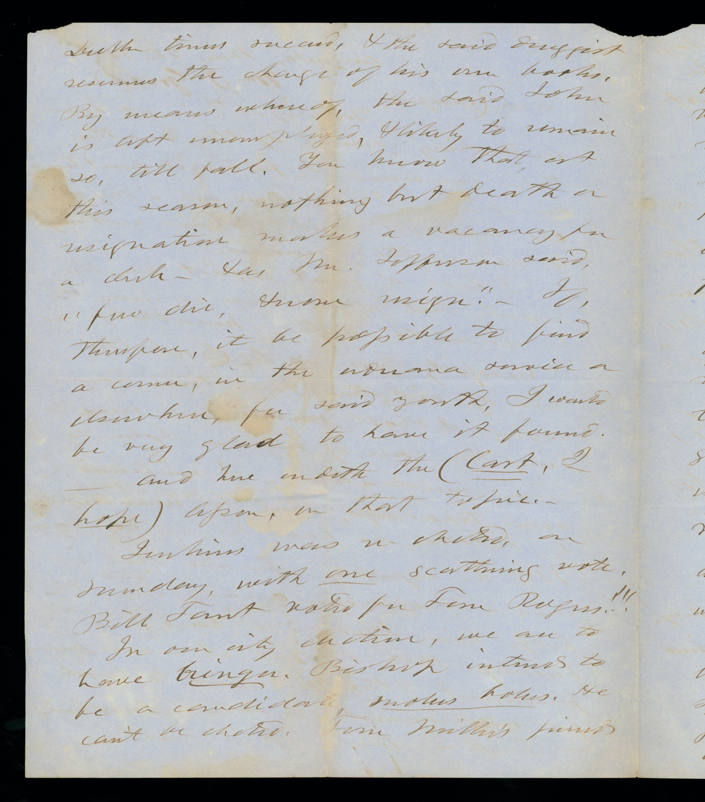 Letter, W[illia]m Gould, Augusta, Georgia, to "Dear Crawford" [George W. Crawford], n. p., Page 2