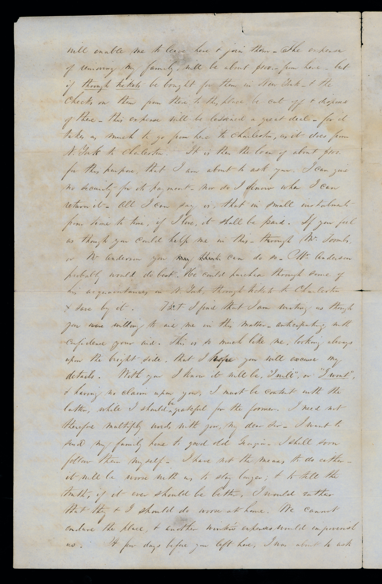 Letter, J[ohn] H. Steele, Washington D. C., to Hon. Geo[rge] W. Crawford], n. p., Page 2