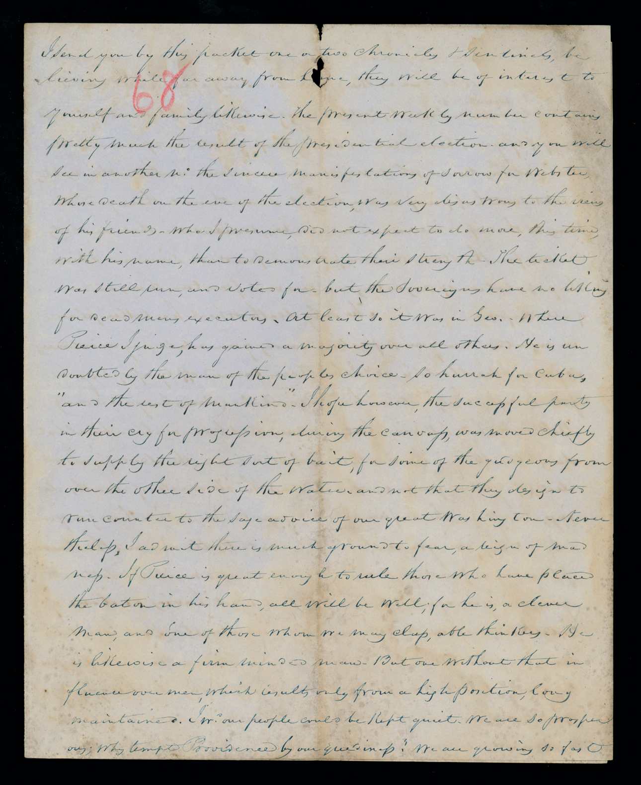 Letter, Robert F. Poe, n. p., to Hon. George W. Crawford, Paris, France, Page 1