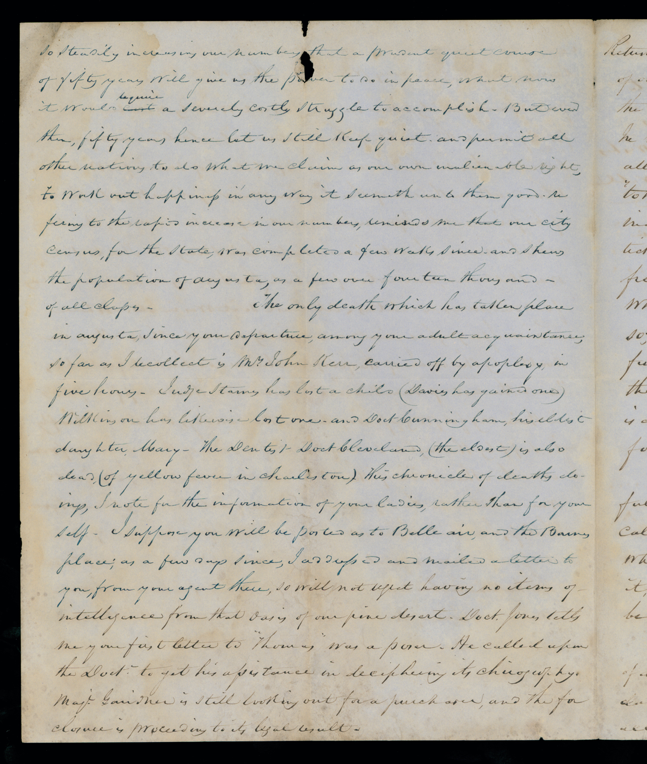 Letter, Robert F. Poe, n. p., to Hon. George W. Crawford, Paris, France, Page 2