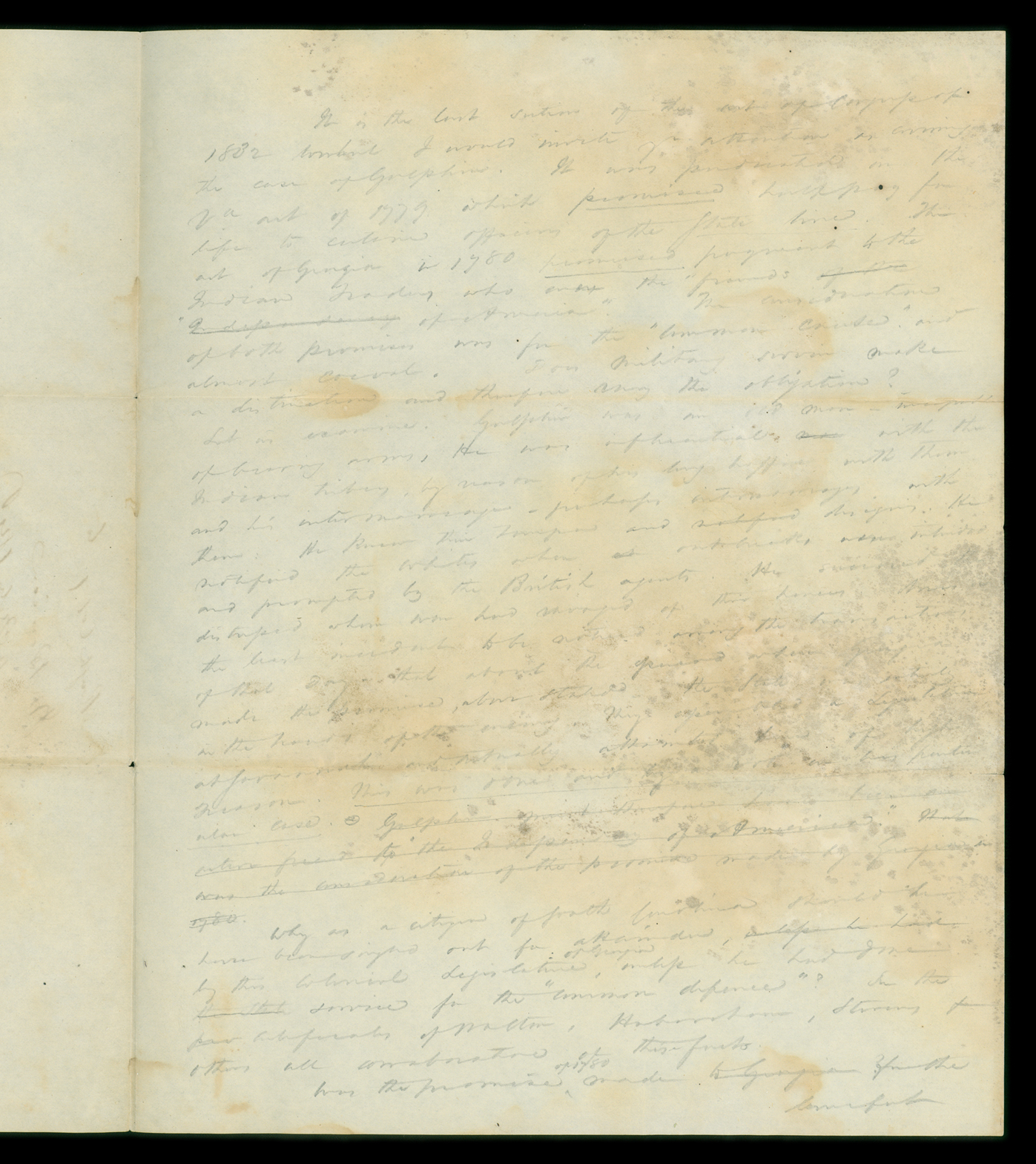 Miscellaneous papers relating to the settlement of the Galphin Claim, Letter 1, Page 2