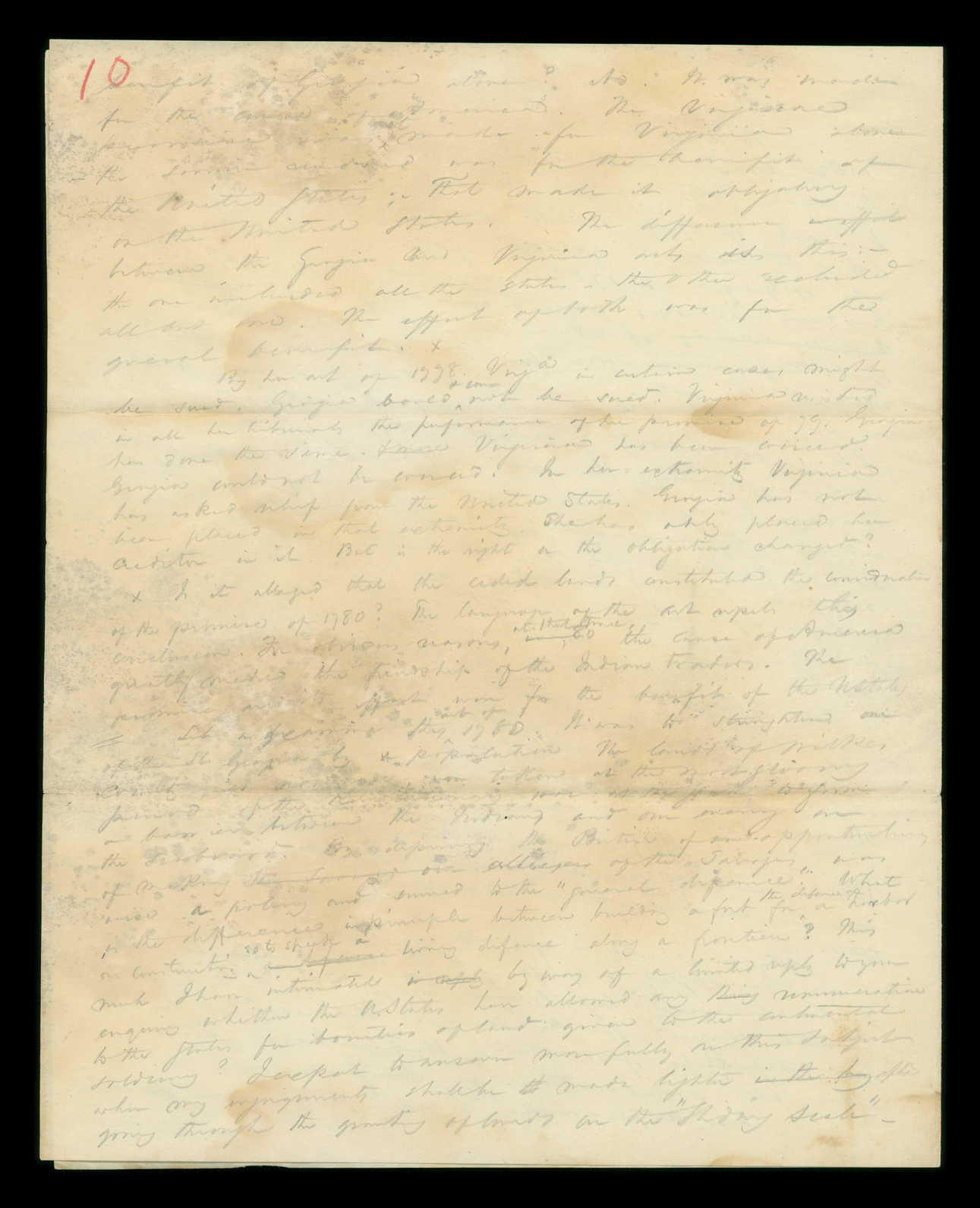 Miscellaneous papers relating to the settlement of the Galphin Claim, Letter 1, Page 3