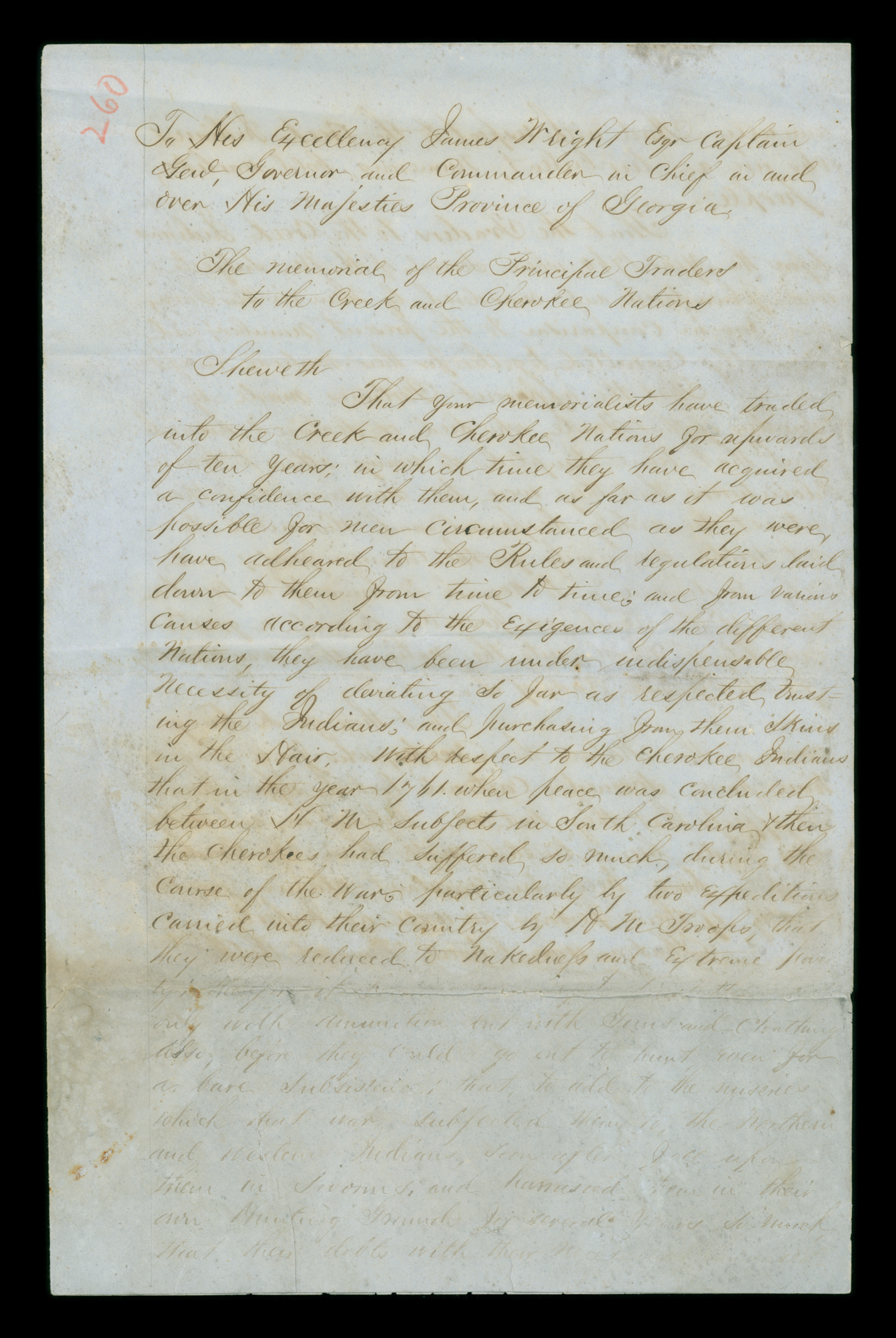 Miscellaneous papers relating to the settlement of the Galphin Claim, Memorial, Page 1
