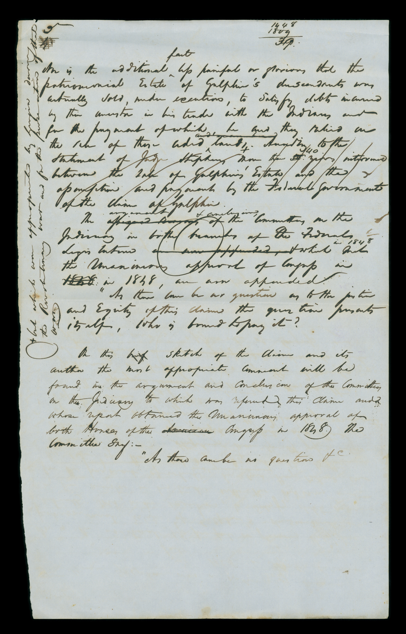 Miscellaneous papers relating to the settlement of the Galphin Claim, History, Page 2
