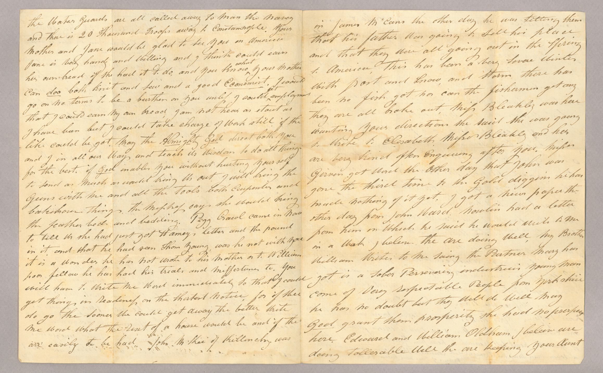 Letter. R[obert] B[rownlee], Killyleagh, Ireland, to "My Dear Johny" [John E. Brownlee], n. p., Pages 2-3