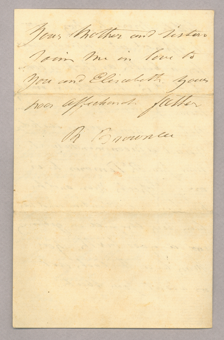 Letter. R[obert] Brownlee, Liverpool, England, to "My Dear John" [John E. Brownlee], n. p., Page 4