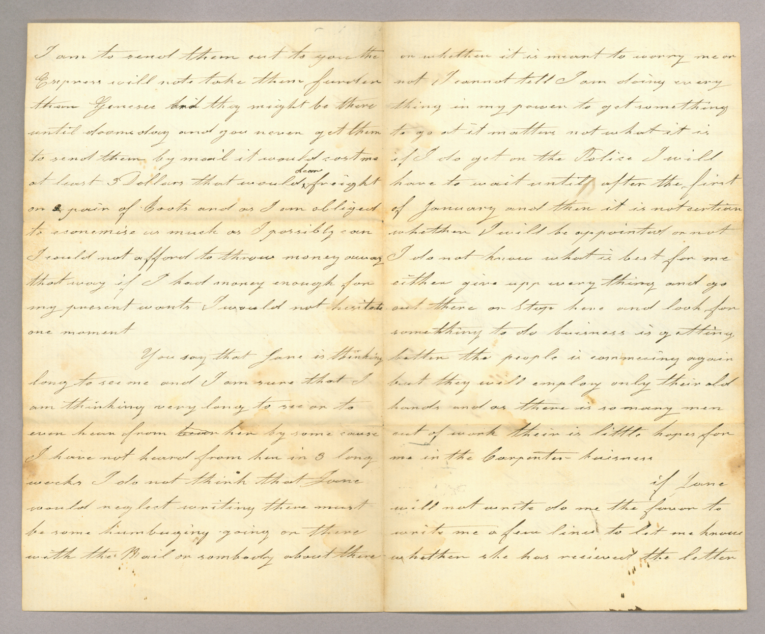 Letter. Robert McCormick, New York, New York, to "Dear Sir" [John E. Brownlee?], n. p., Pages 2-3