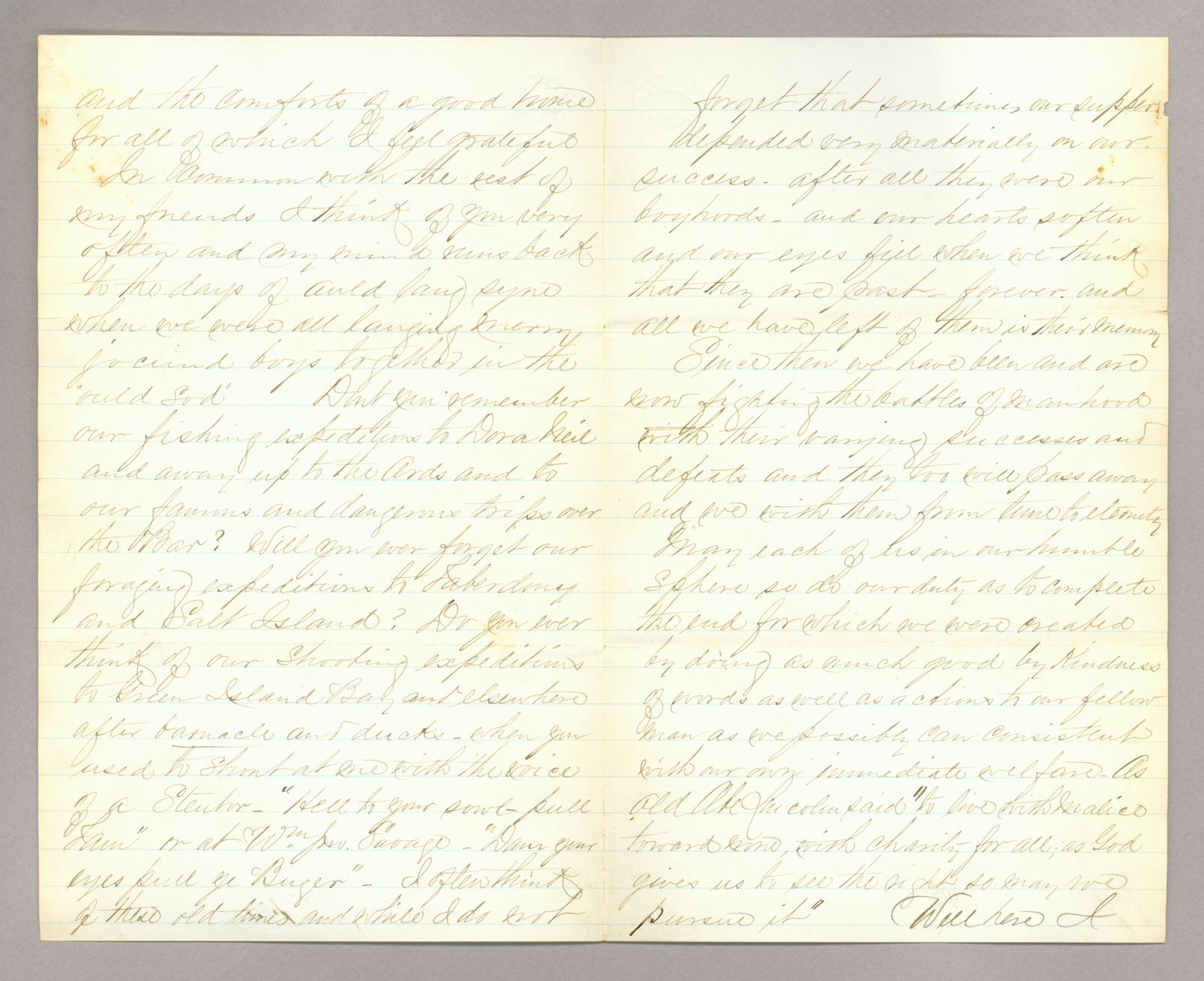 Letter. "Tom" [Thomas Lowry Young], Cincinnati, Ohio, to "Jno [E.] Brownlee Esqr", Grace Hill, Potter County, Pennsylvania, Pages 2-3