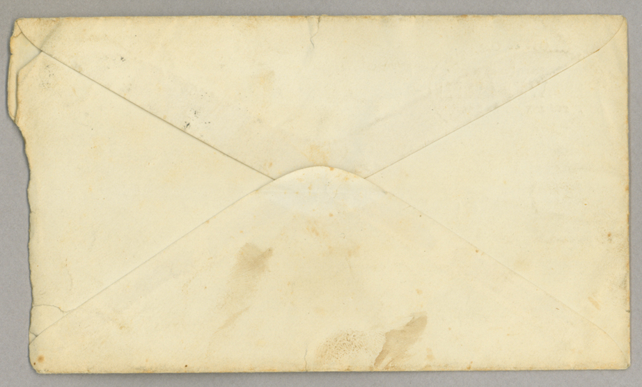Letters. Taylor & Crate, Buffalo, New York, to John [E.] Brownlee Esqr, North Wharton, Pennsylvania, Envelope, Side 2