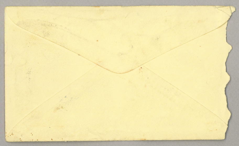 Letter. W. H. Beers, Rock View, New York, to Mr J[ohn E.] Brownlee, Forest House, Keating Summit, Pennsylvania, Envelope, Side 2
