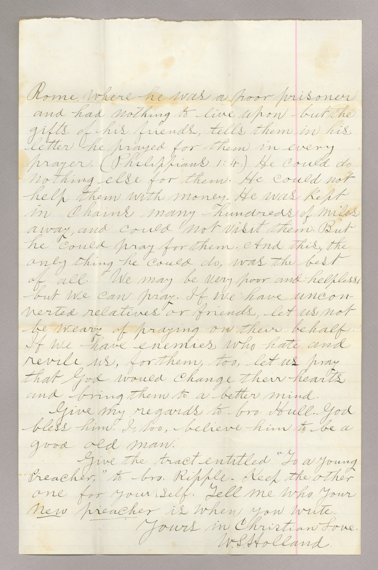 Letter. W. L. Holland, Ayr, Adams County, Nebraska, to Mrs. Elizabeth [Savage] Brownlee, North Wharton, Pennsylvania, Page 2
