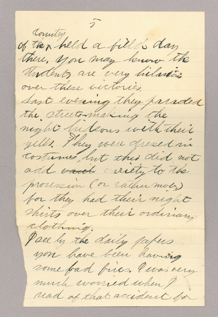 Letter. A. S. Heck, Carlisle, Pennsylvania, to "Prof. L[orenzo] D. Ripple," Costello, Pennsylvania, Page 5