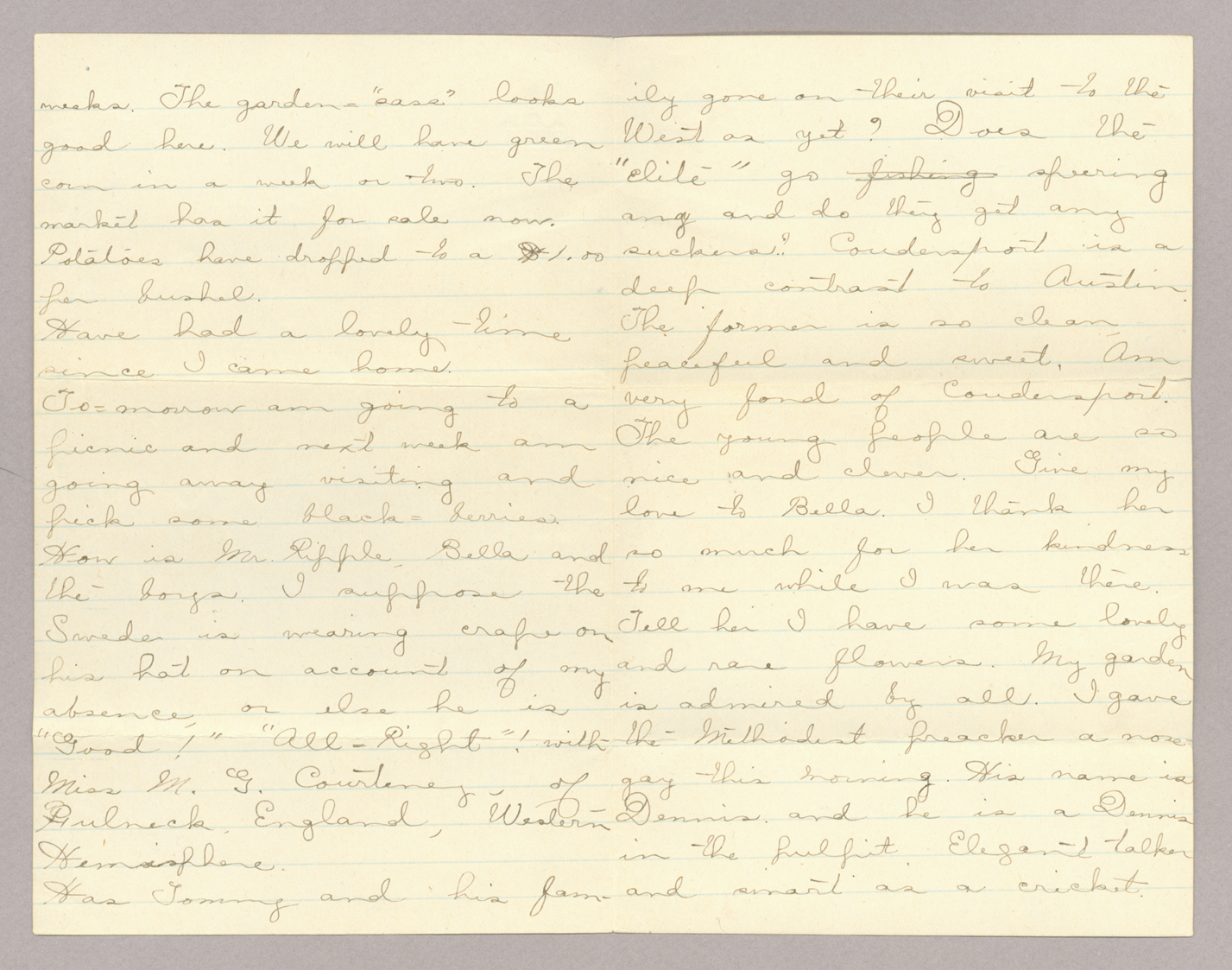 Letter. "Sara Jane," Coudersport, Pennsylvania, to John [E.] Brownlee [Jr.], Costello, Pennsylvania, Pages 2-3