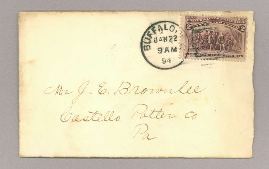 Miscellaneous used envelope, addressed to the Brownlees, Envelope 2, Side 1
