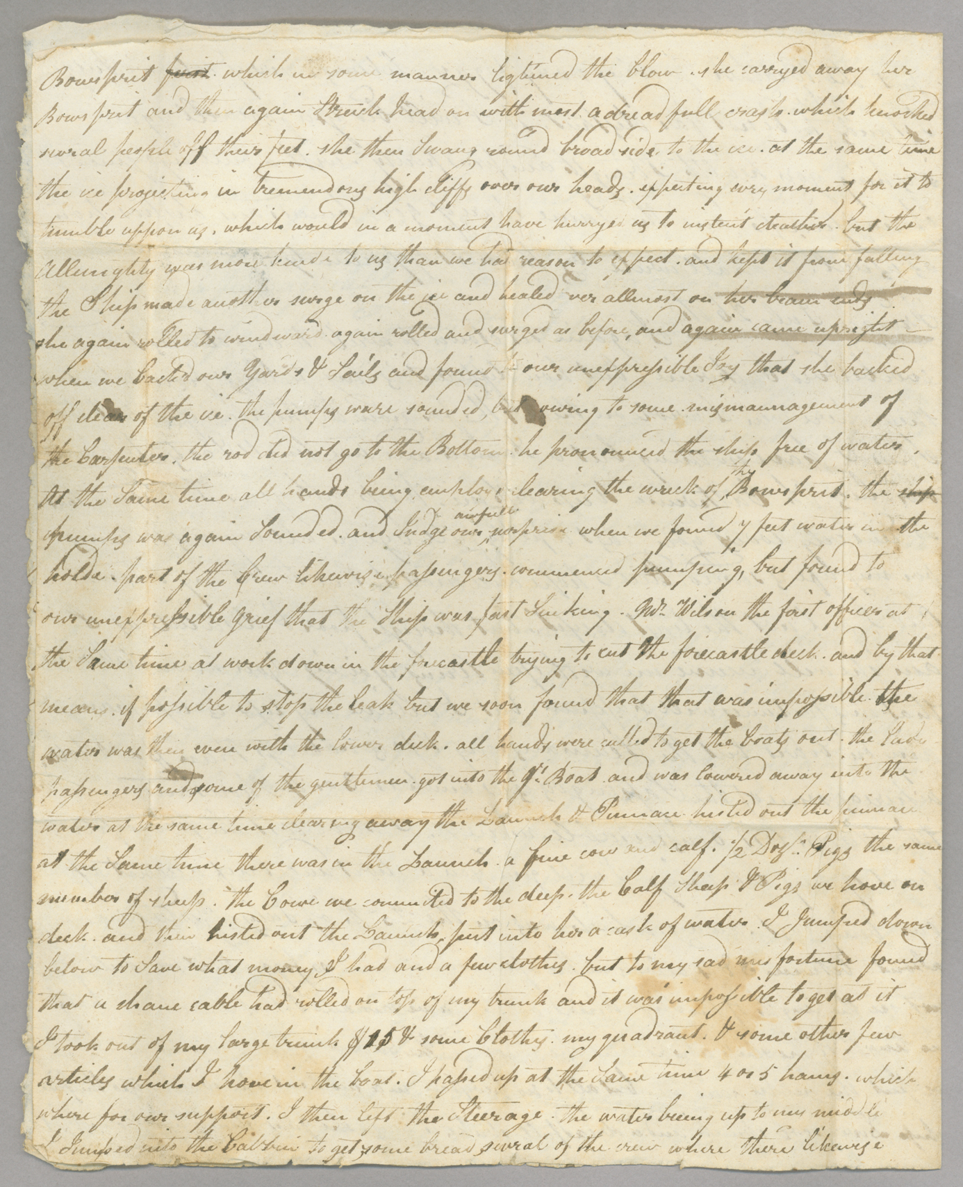 Letter, [Hewlett Townsend Coles], at sea, to "My Dear Beloved Catherine," [Catherine Van Suydam Coles], n.p., Page 4