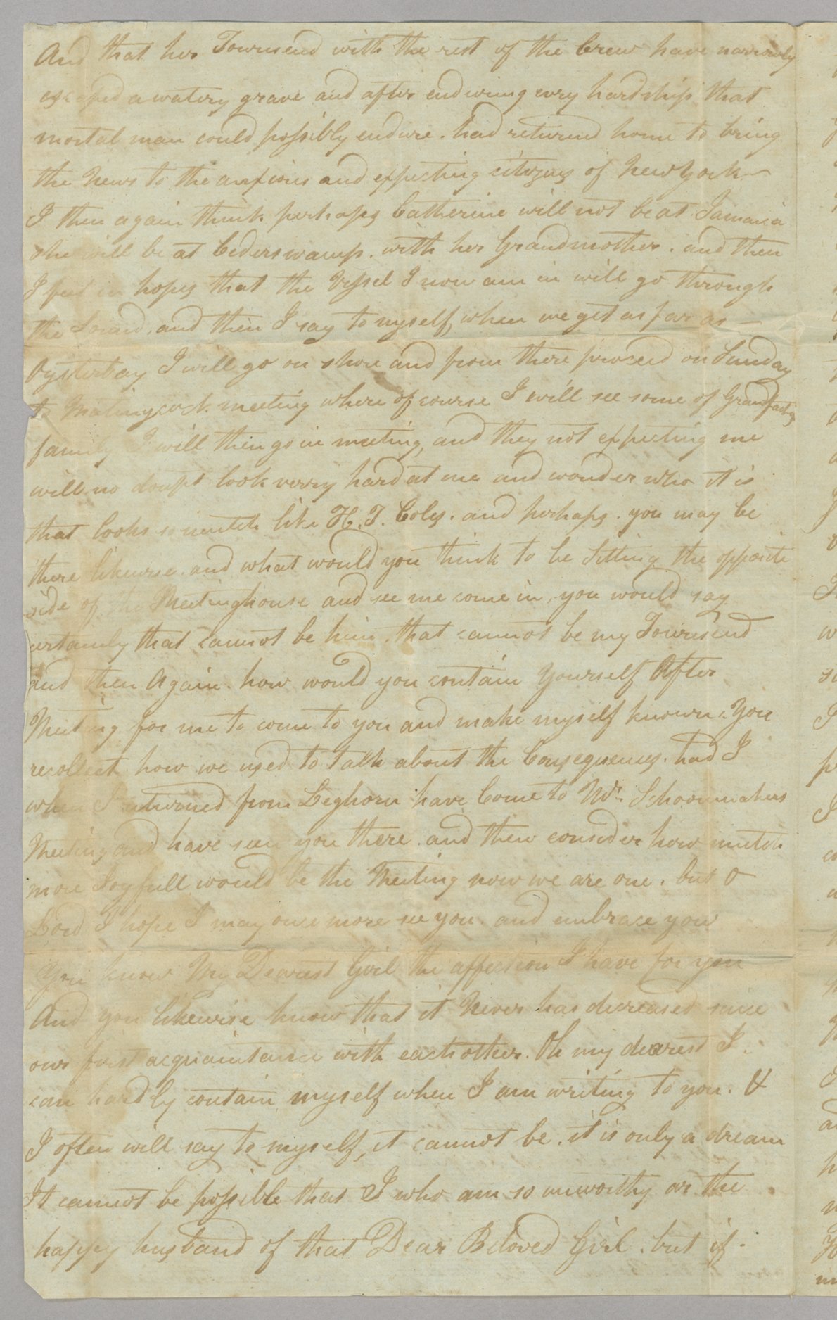 Letter, Hewlett T[ownsend] Coles, n.p., to Catherine V[an Suydam] Coles, n.p., Page 2