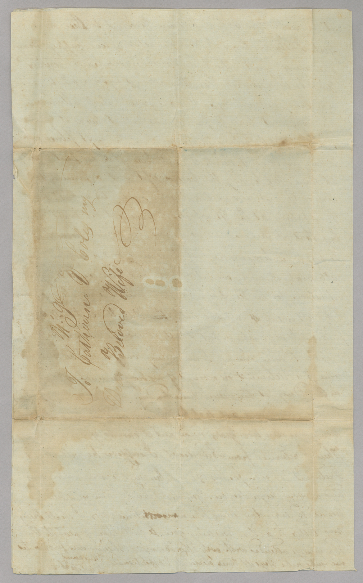 Letter, Hewlett T[ownsend] Coles, n.p., to Catherine V[an Suydam] Coles, n.p., Address Leaf