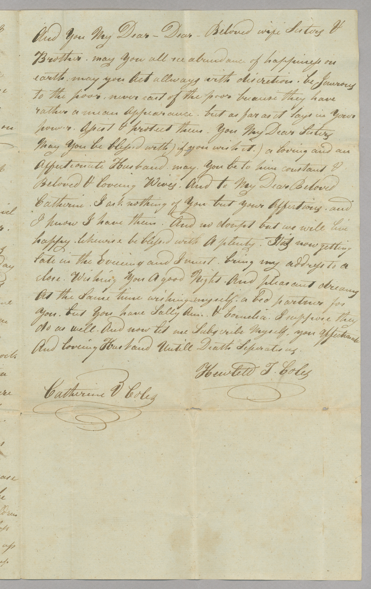 Letter, Hewlett T[ownsend] Coles, n.p., to Catherine V[an Suydam] Coles, n.p., Page 3