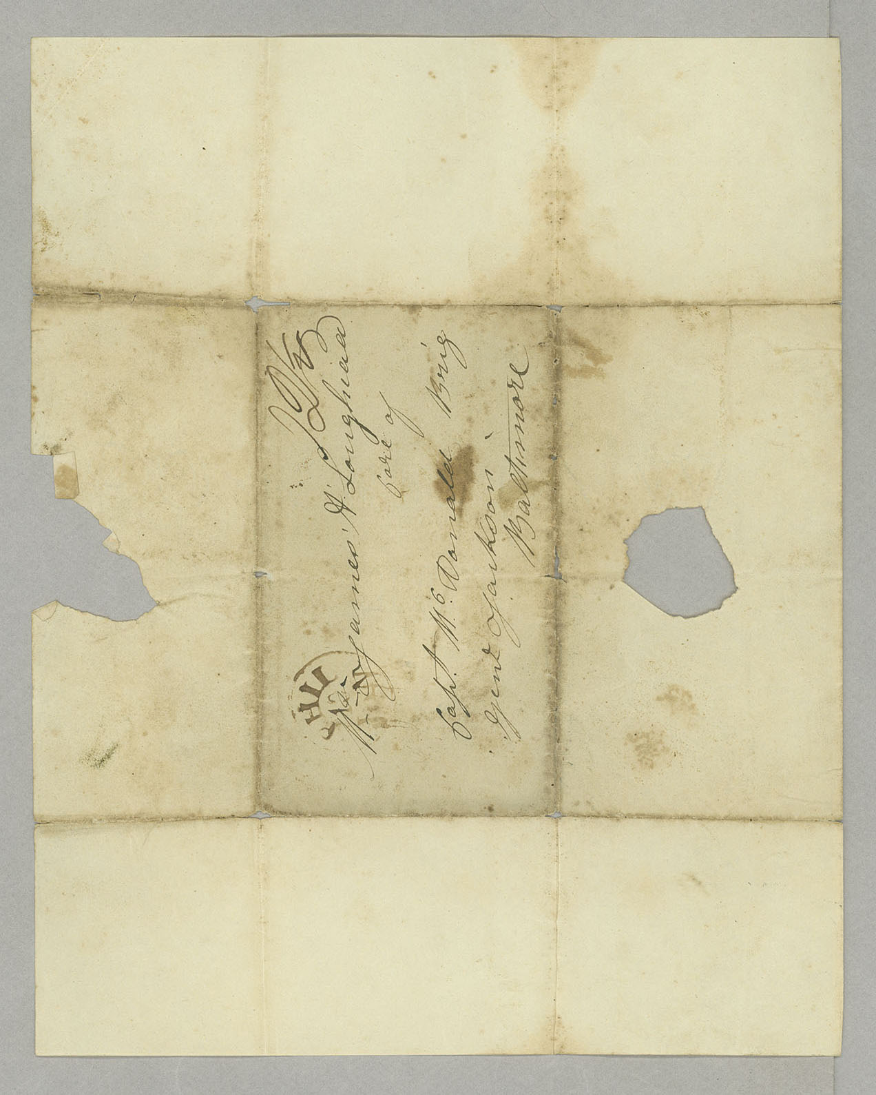 Letter, R[obert] L. and Martha Loughead, Philadelphia, Pennsylvania, to James A. Loughead, Baltimore, Maryland, Address Leaf