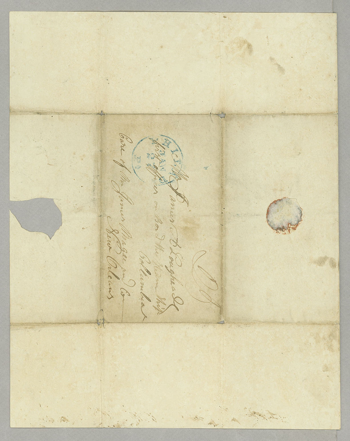Letter, Elizabeth J. Loughead, Camden, [New Jersey], to James A. Loughead, New Orleans, Louisiana, Address Leaf