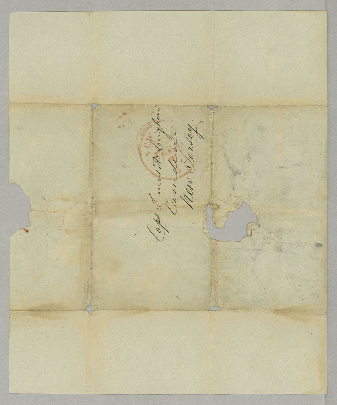 Letter, Rob[ert] L. Loughead, Londonderry, Ireland, to Capt. James A. Loughead, Camden, New Jersey, Address Leaf