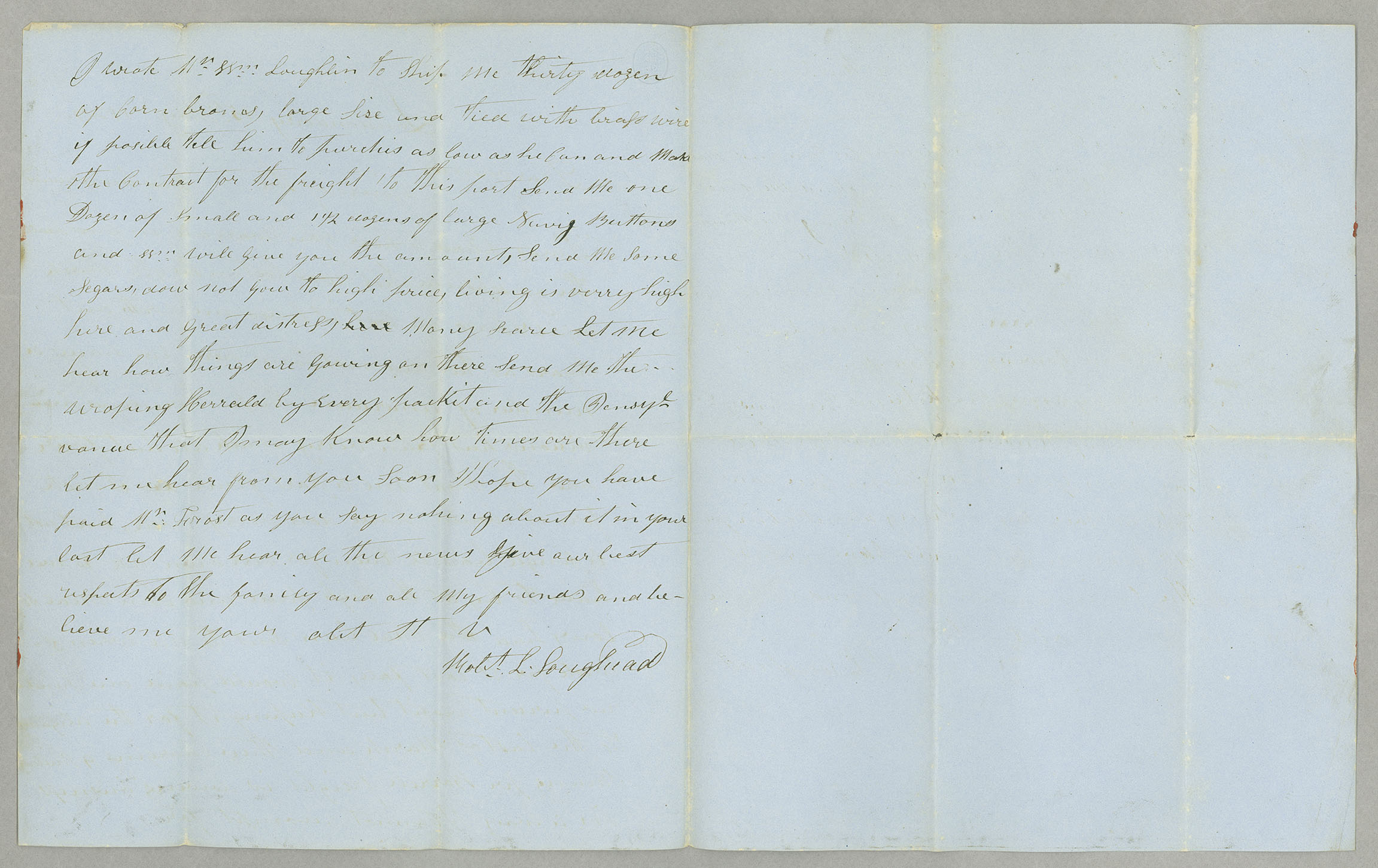 Letter, Rob[ert] L. Loughead, Londonderry, Ireland, to Captain James [A.] Loughead, Camden, New Jersey, Pages 2-3