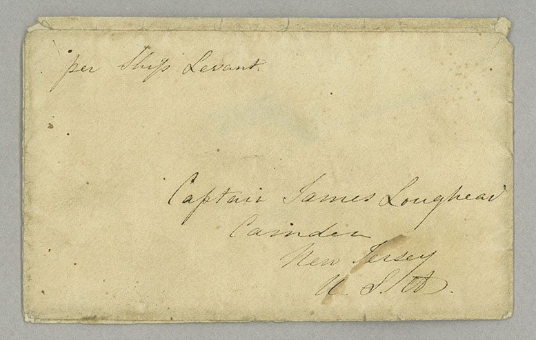 Letter, Rob[ert] L. Loughead, Londonderry, Ireland, to Captain James [A.] Loughead, Camden, New Jersey, Envelope, Side 1