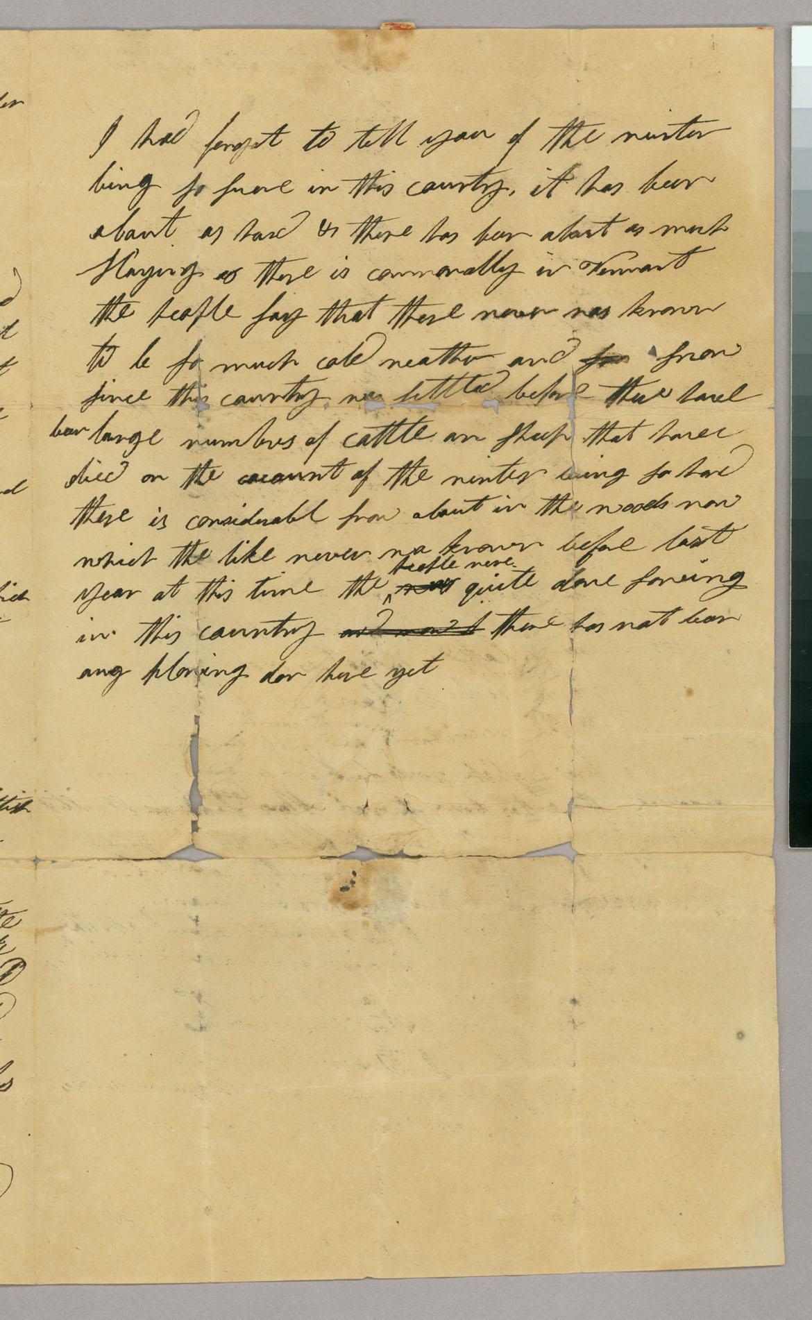 Letter, Benj[amin] Blanchard, Lima, New York, to Mr Jacob Blanchard, Peacham, Vermont, Page 3