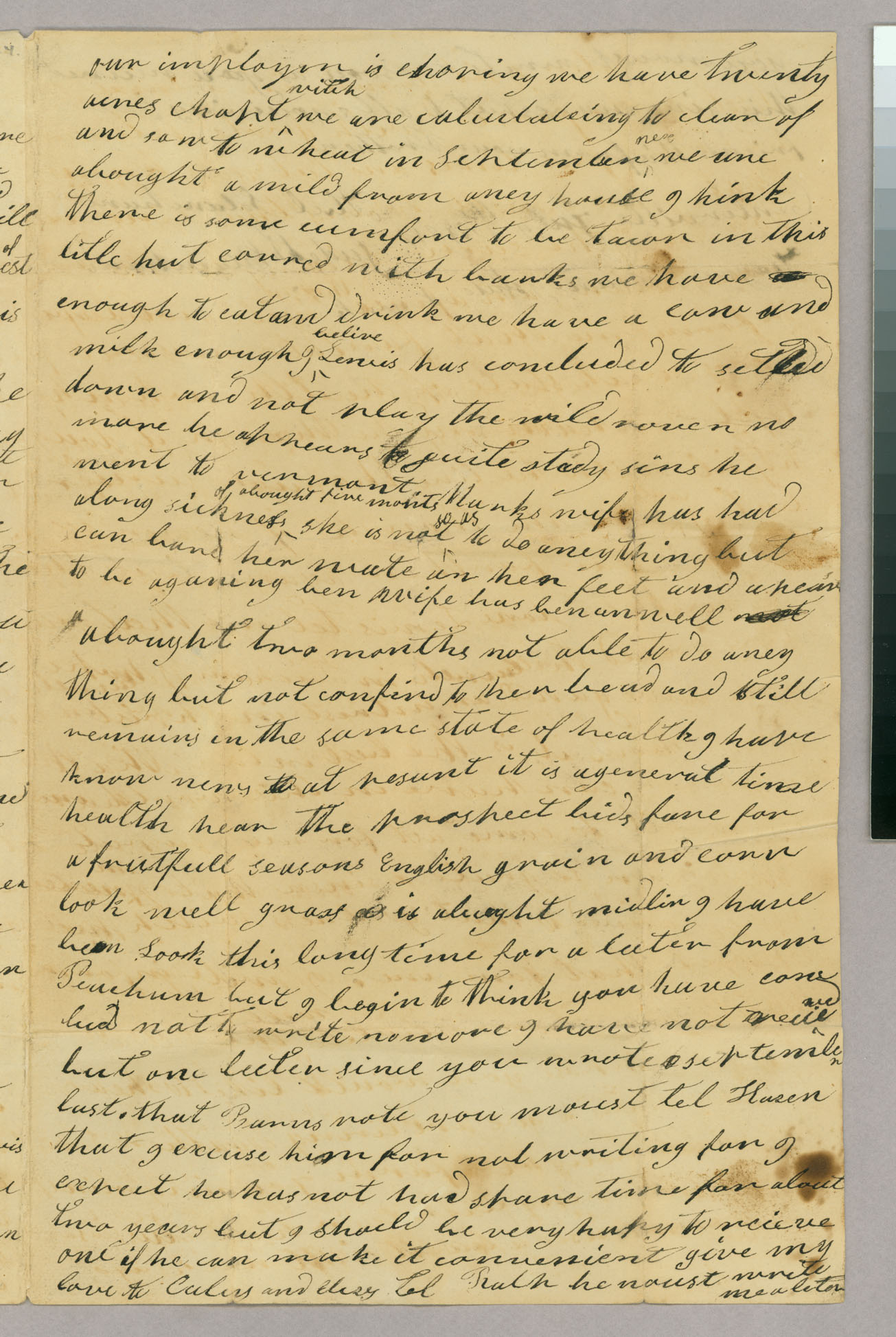 Letter, Abel Blanchard [Jr.], Centerville, New York, to Judith Blanchard, Peacham, Vermont, Page 2