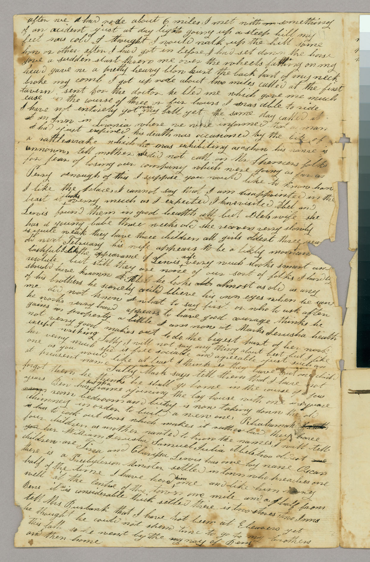 Letter, Judith Blanchard, Centerville, New York, to Sally Blanchard and Cynthia Blanchard, Peacham, Vermont, Page 2