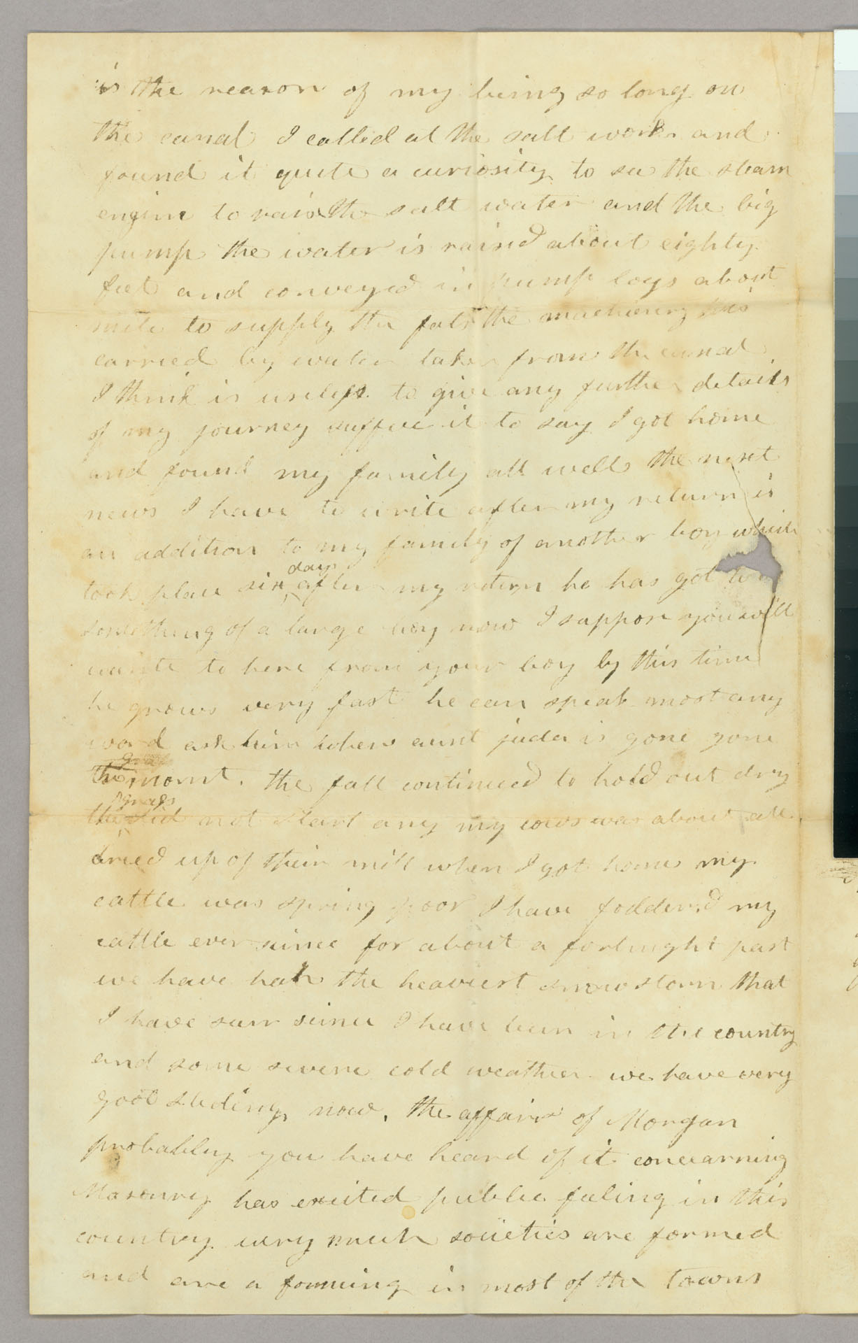Letter, Mark Blanchard, Centerville, New York, to Judith Blanchard, Peacham, Vermont, Page 2