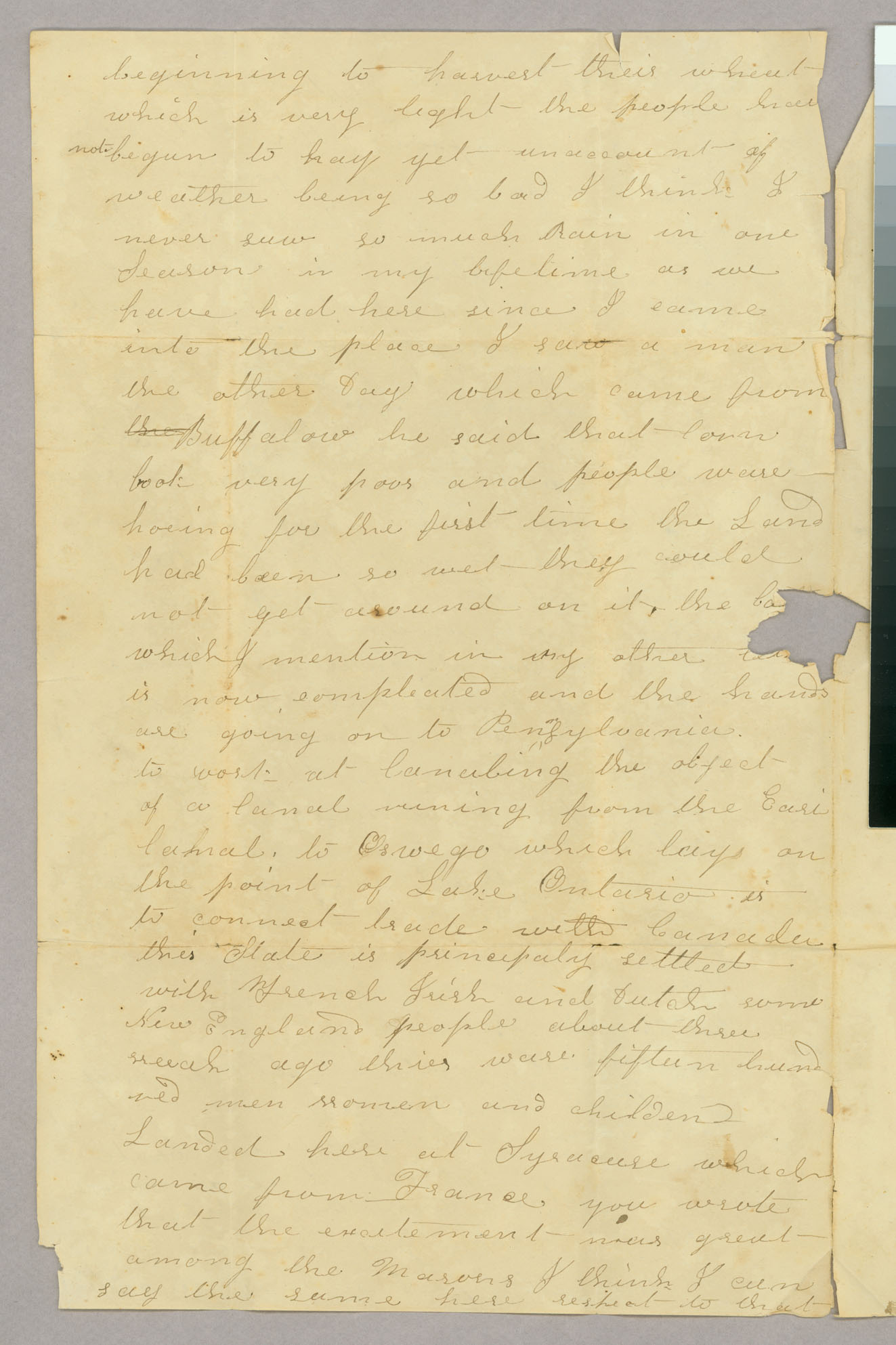 Letter, Barnes Blanchard, Salina, New York, to Mr Hazen Blanchard, Peacham, Vermont, Page 2