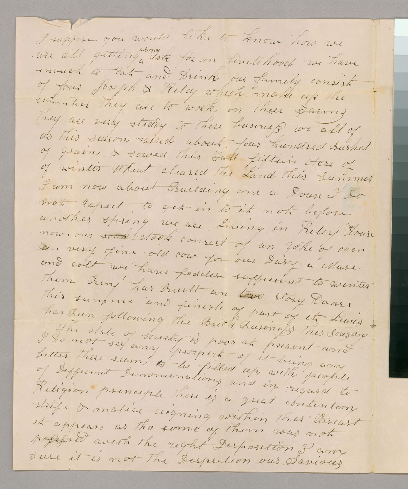 Letter, Barnes Blanchard, Centerville, New York, to Mr Hazen Blanchard, Peacham, Vermont, Page 2