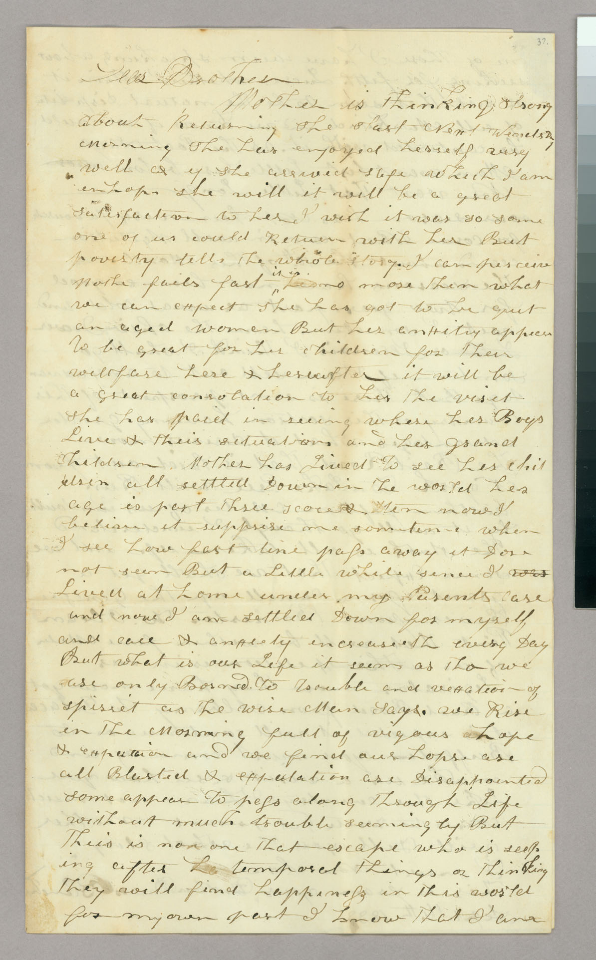 Letter, Barnes Blanchard, n.p., to Mr Hazen Blanchard, Peacham, Vermont, Page 1